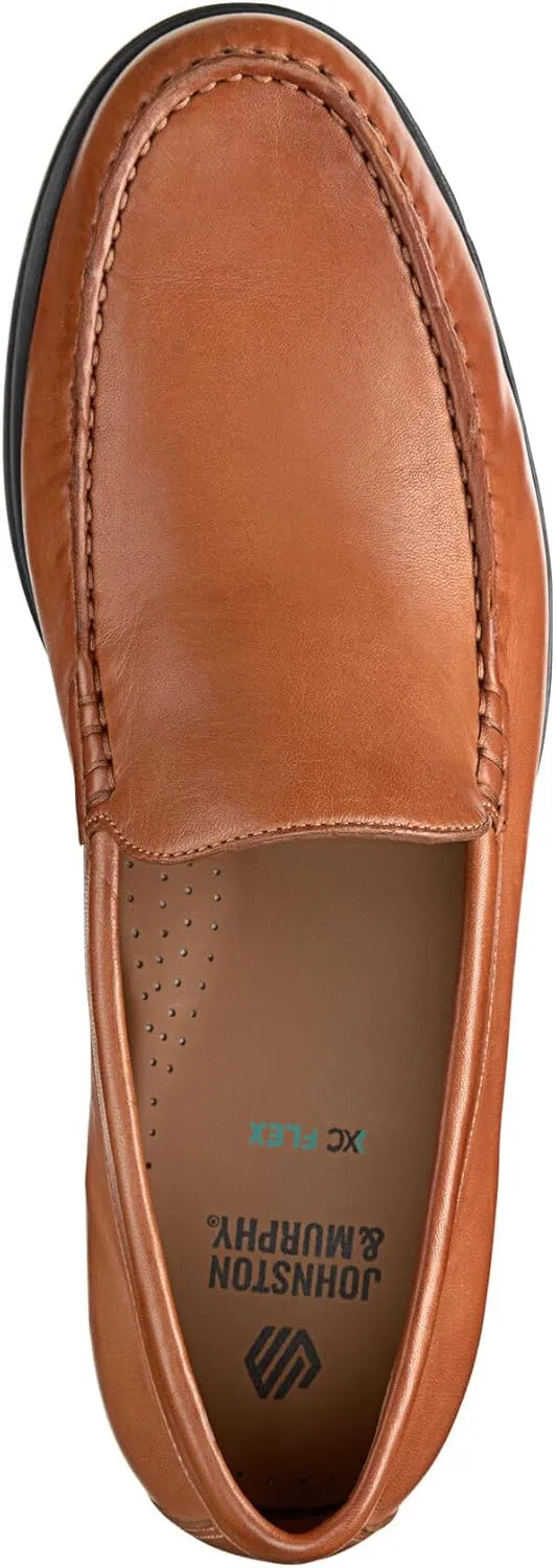 Johnston & Murphy Harrison Venetian Loafers, Leather Moccasins for Men, Comfortable Men’s Dress Shoes