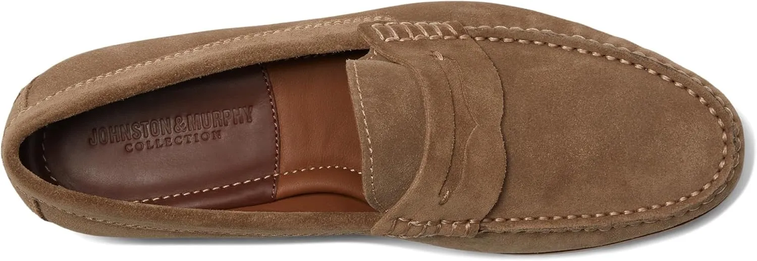 Johnston & Murphy Men’s Baldwin Penny Shoes – Men’s Dress Shoes, Leather Moccasin Shoes, Dress Shoes for Men, Durable Rubber Sole & Cushioned Footbed, Men’s Penny Loafers