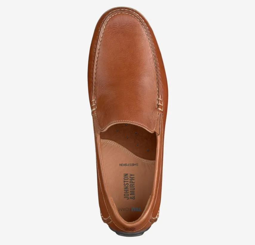 Johnston & Murphy Tan Full Grain Cort Moc Venetian Men's Moccasin Shoes 20-6406