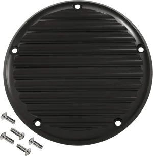 JOKER MACHINE Derby Cover - Finned Black - M8 Softail - Part 06-965-1