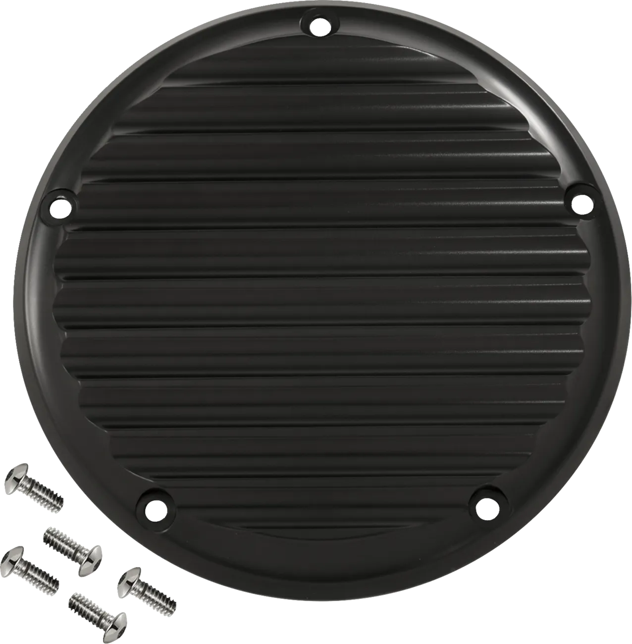 JOKER MACHINE Derby Cover - Finned Black - M8 Softail - Part 06-965-1