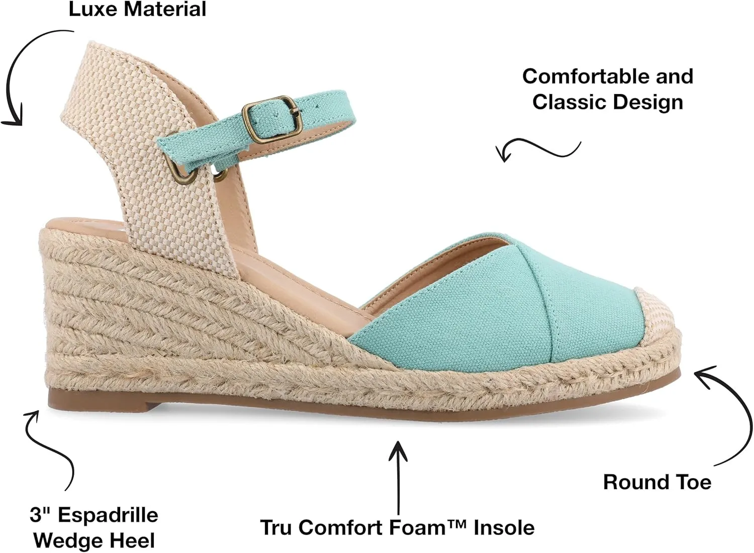 Journee Women's Comfort Foam Ashlyn Espadrille Wedge Sandals
