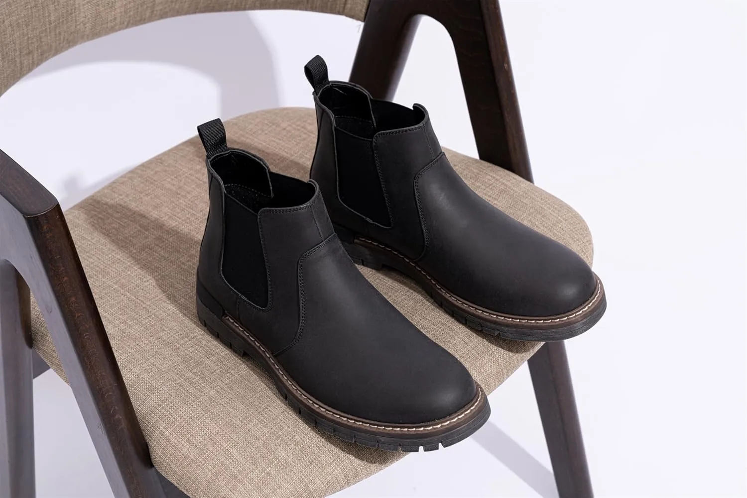 Jousen Men's Boots Casual Mens Slip On Boots Ankle Chelsea Boots for Men