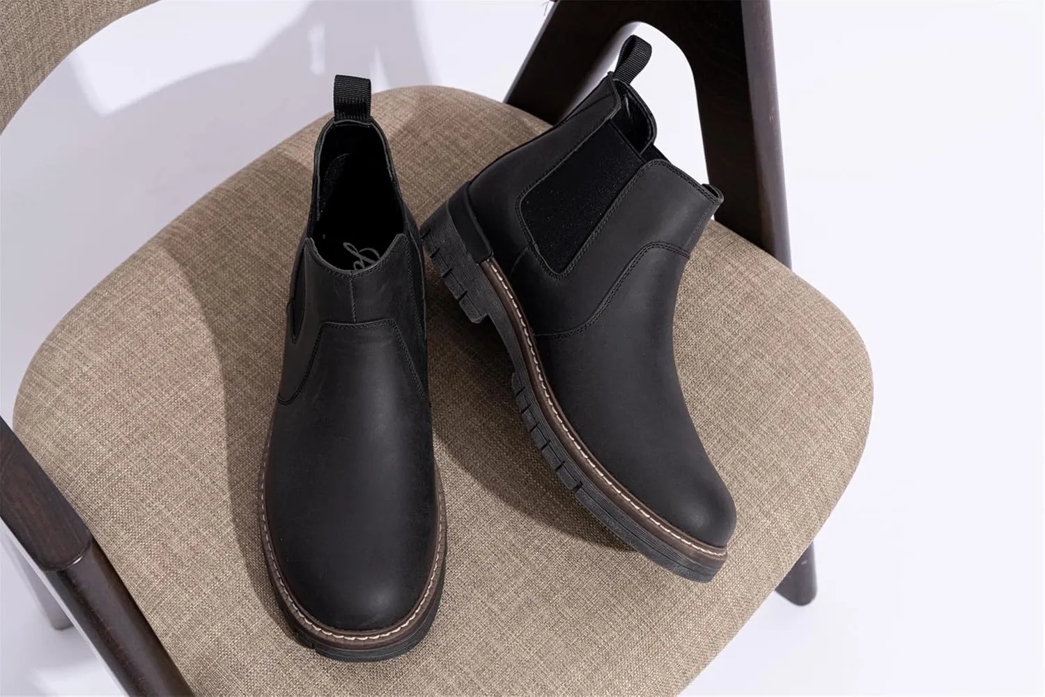 Jousen Men's Boots Casual Mens Slip On Boots Ankle Chelsea Boots for Men