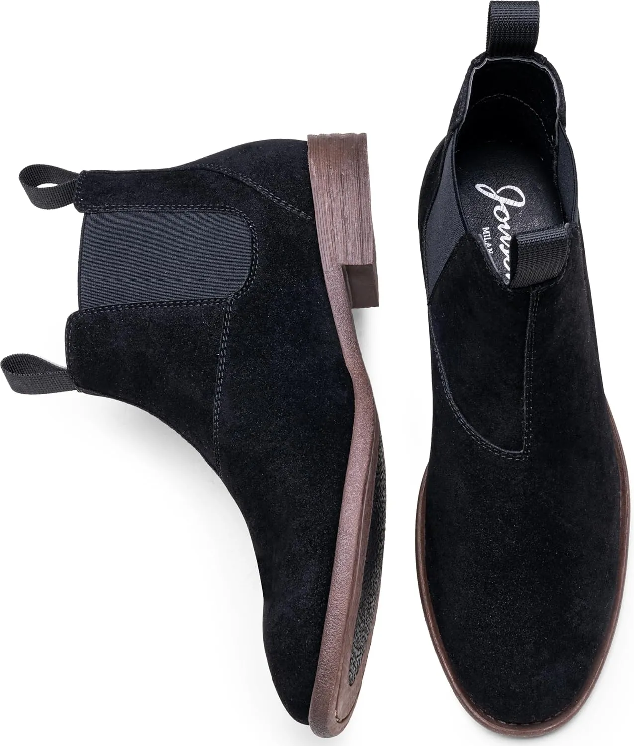 Jousen Men's Chelsea Boots Lightweight Casual Chukka Ankle Boots Classic Elastic Dress Boots For Men