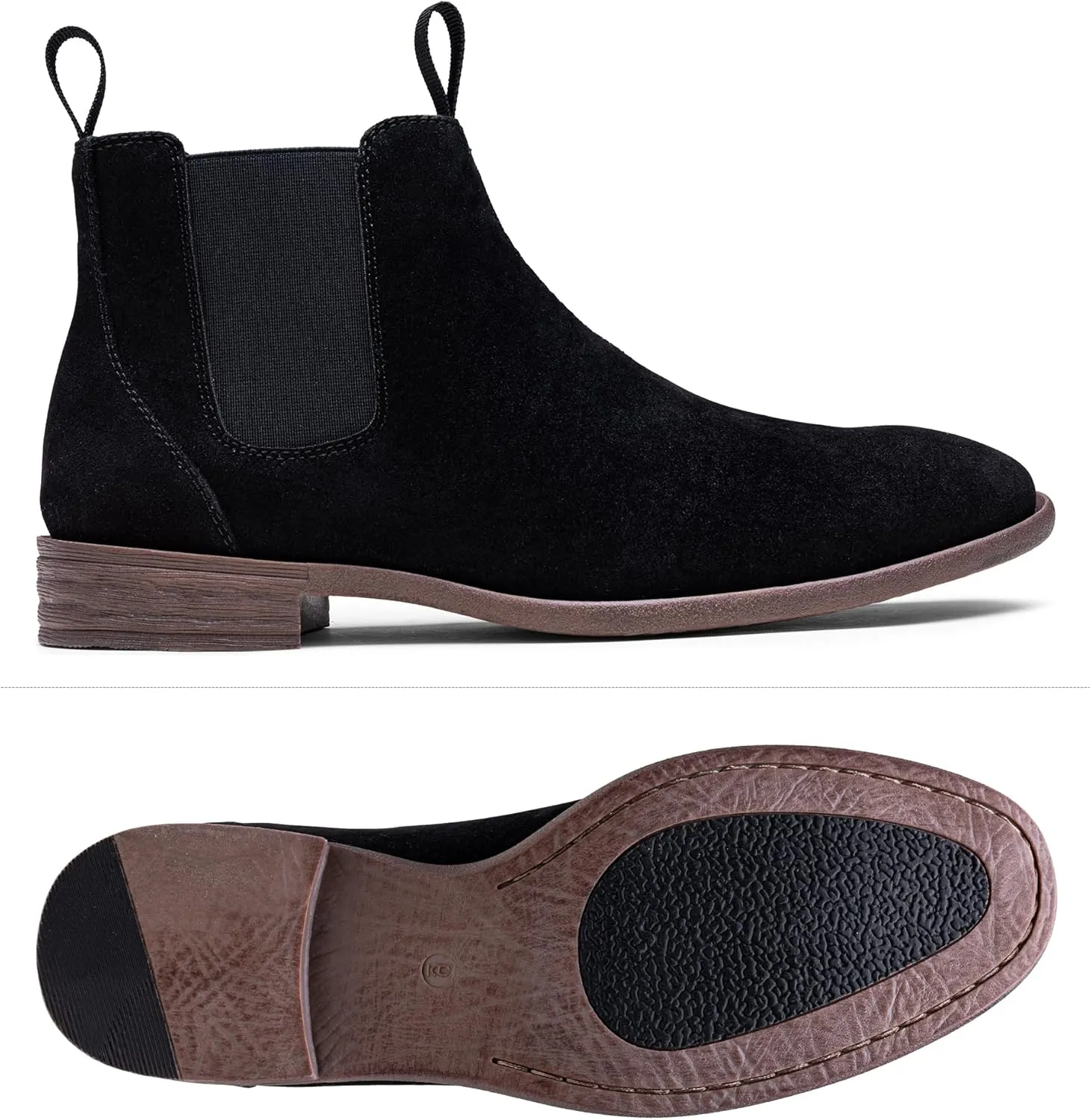 Jousen Men's Chelsea Boots Lightweight Casual Chukka Ankle Boots Classic Elastic Dress Boots For Men