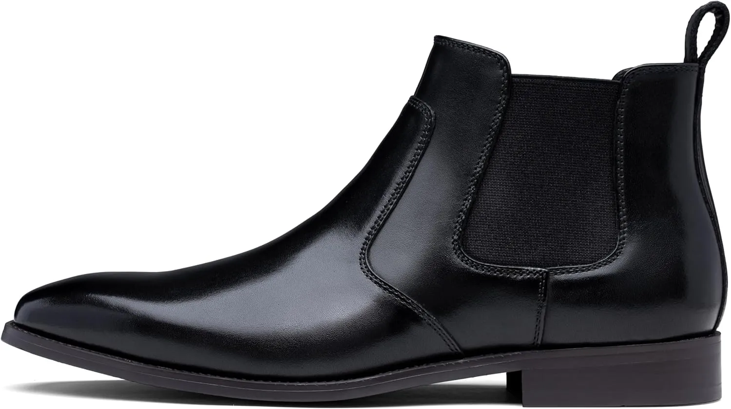 Jousen Men's Chelsea Boots Polished Premium Leather Ankle Dress Boots Classic Retro Slip On Boots for Men