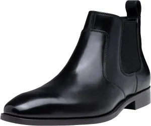 Jousen Men's Chelsea Boots Polished Premium Leather Ankle Dress Boots Classic Retro Slip On Boots for Men