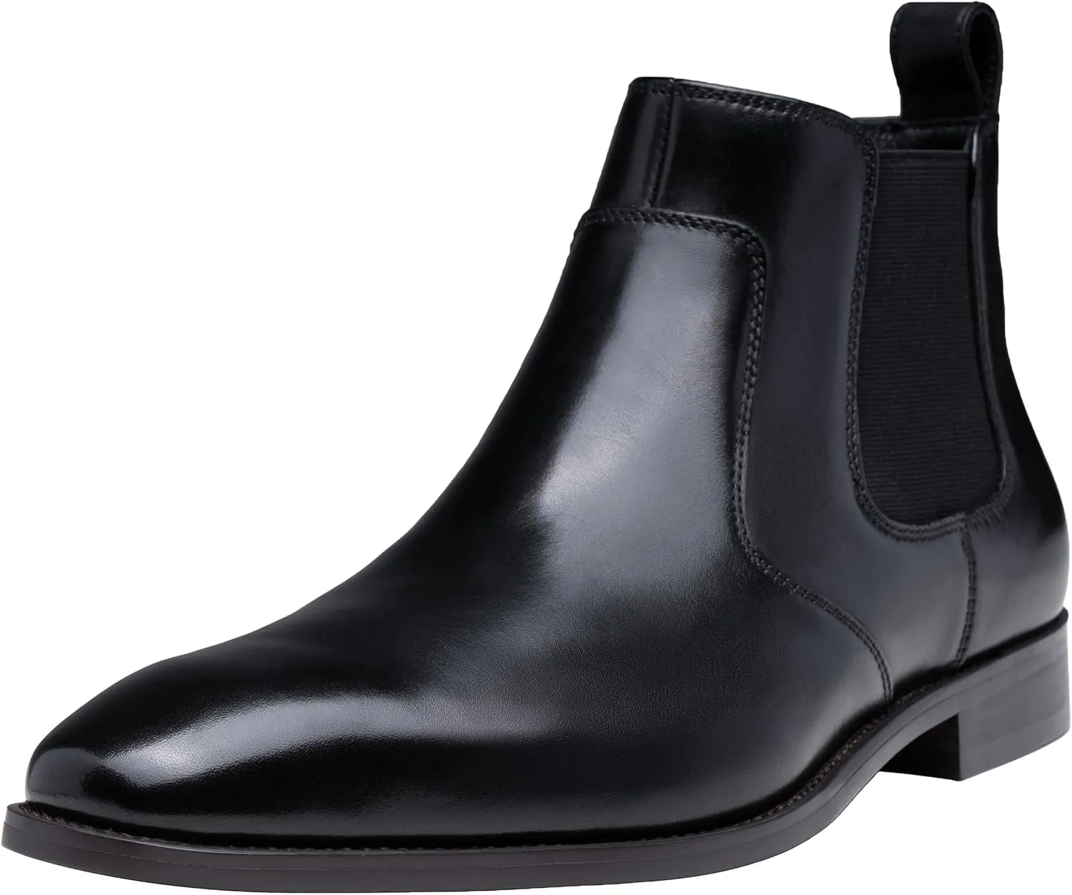 Jousen Men's Chelsea Boots Polished Premium Leather Ankle Dress Boots Classic Retro Slip On Boots for Men