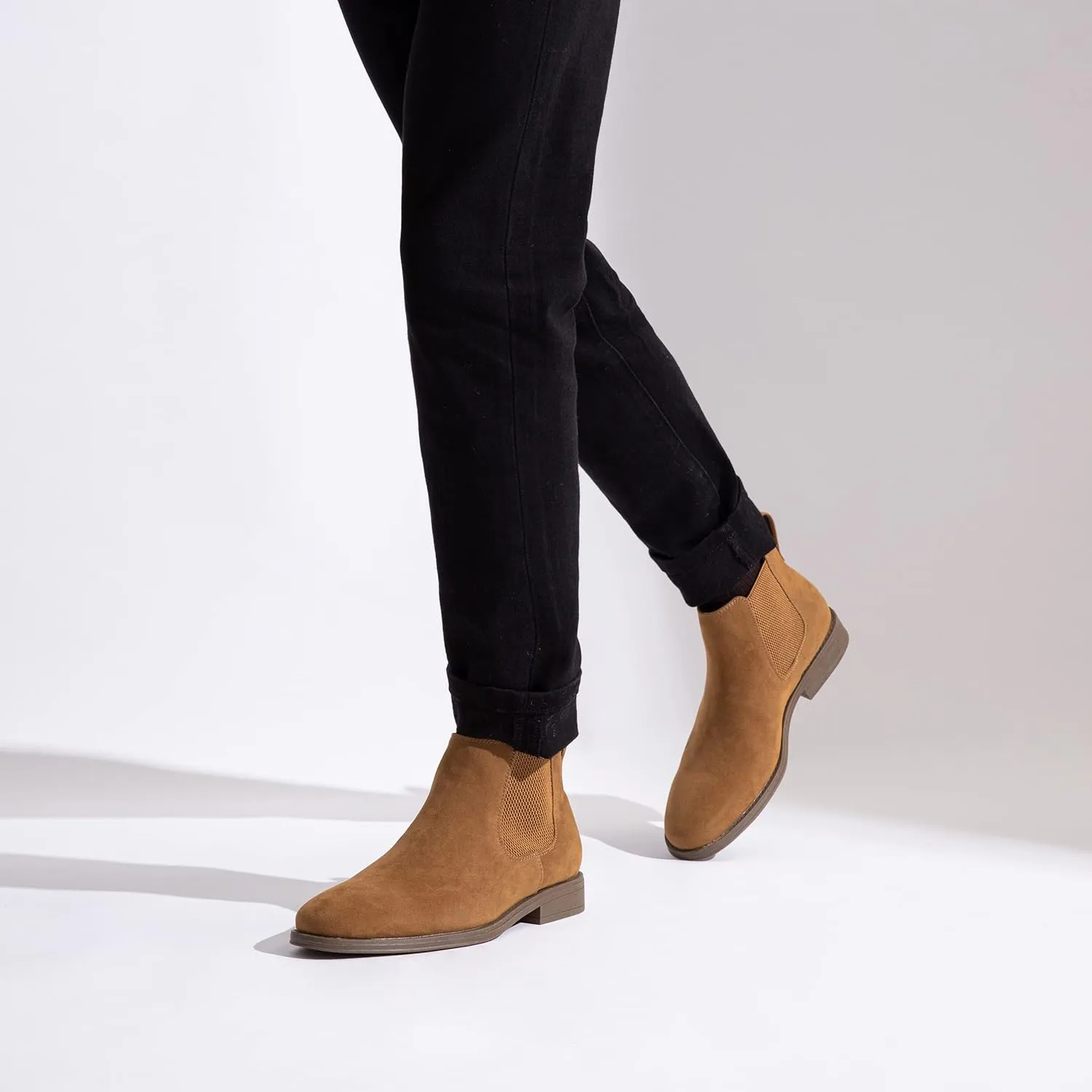 Jousen Men's Chelsea Boots Suede Casual