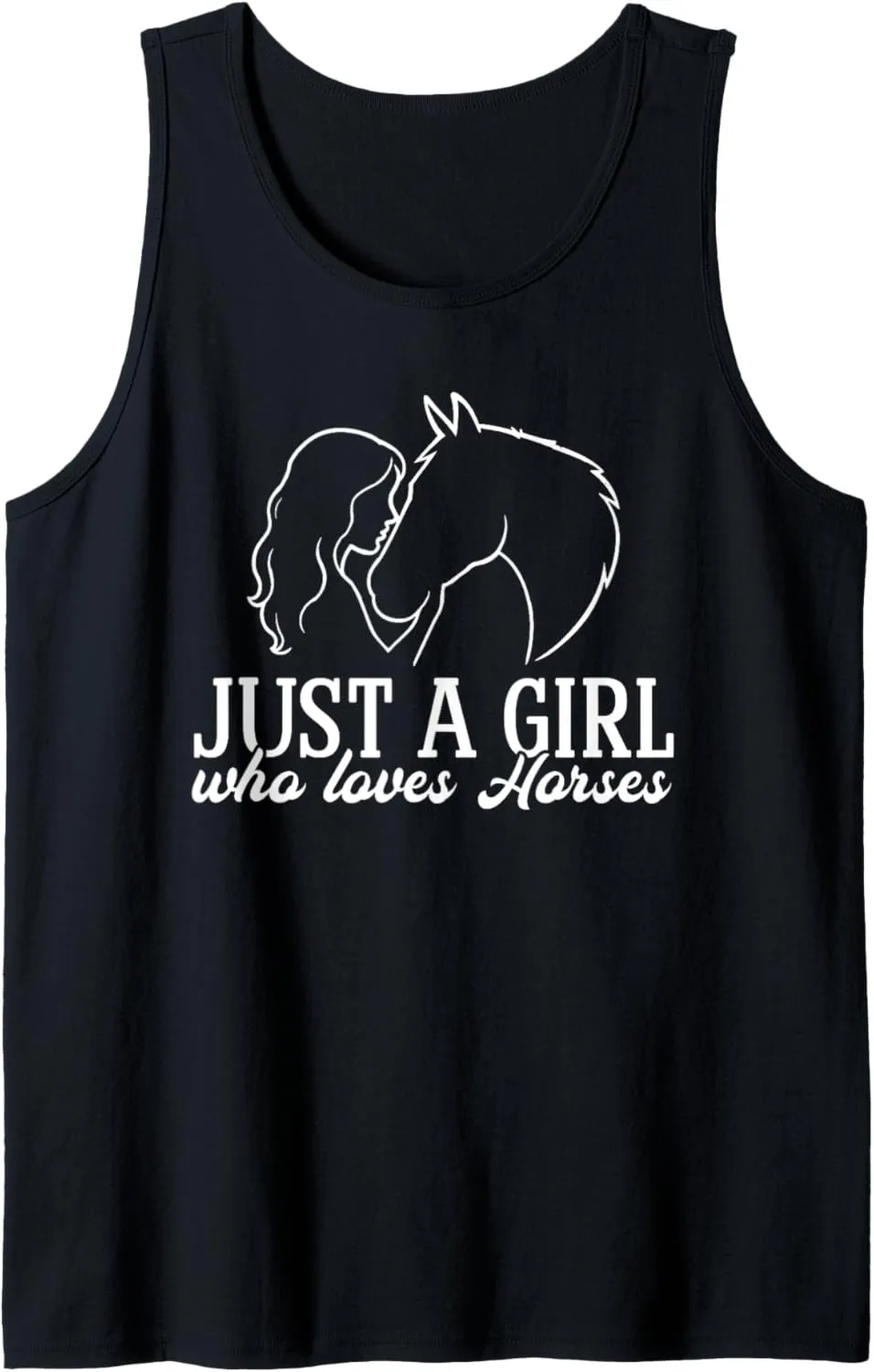 Just A Girl Who Loves Horses Horse Lover Horseback Rider Tank Top