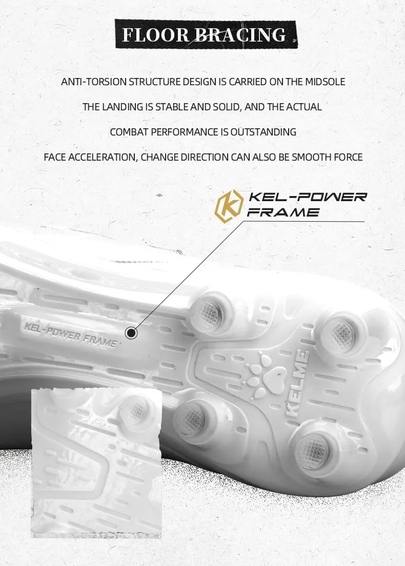 KELME Trofeo Kangaroo Leather Soccer Cleats Men Lightweight Soccer Shoes for Outdoor FG AG Pro K-Leather Football Boots