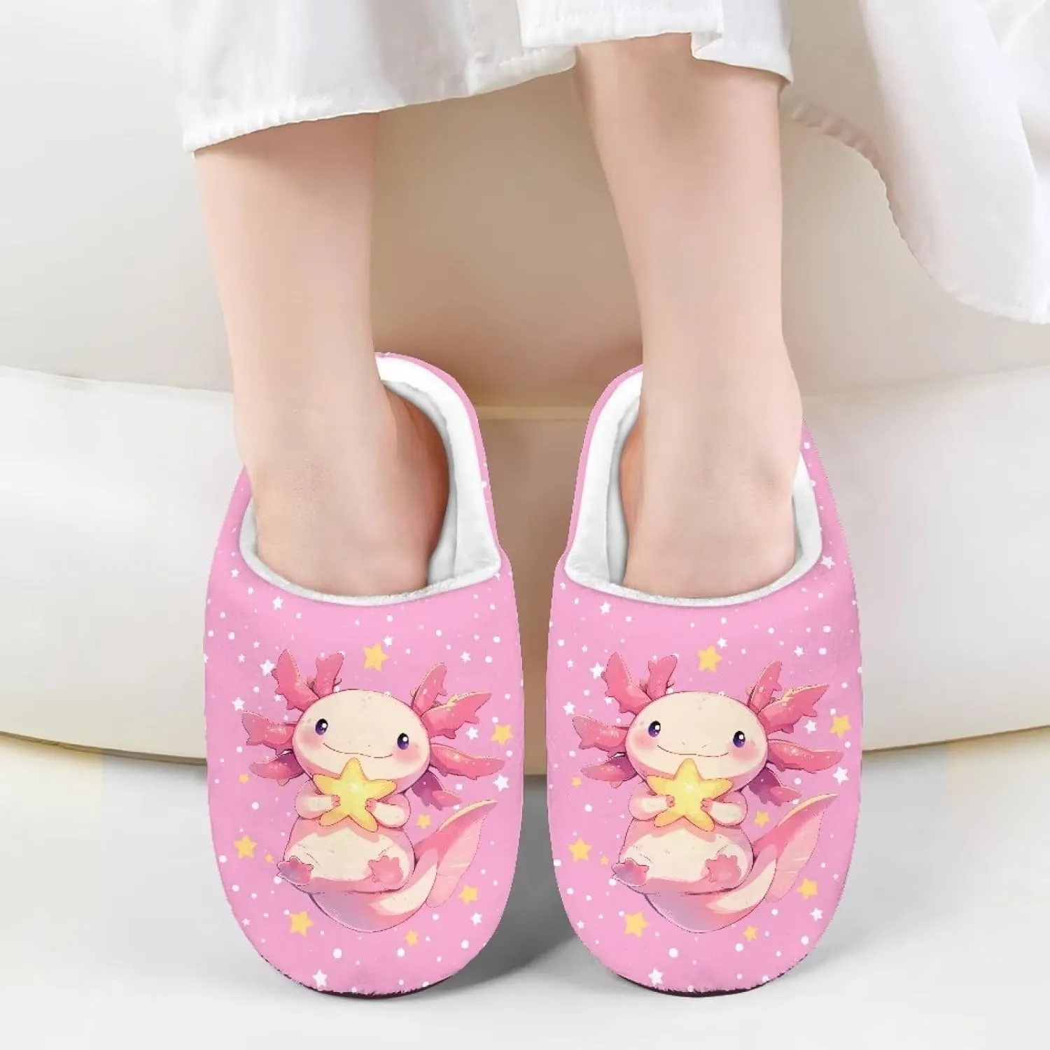 Kids Fuzzy Warm House Slippers for Girls Non Slip Rubber Sole Home Slippers for Toddlers Size 9-15