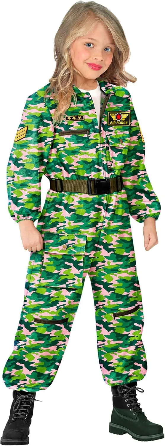 Kinderkostüm Kampfjetpilotin Girls Children's Costume Fighter Pilot (1-Pack)