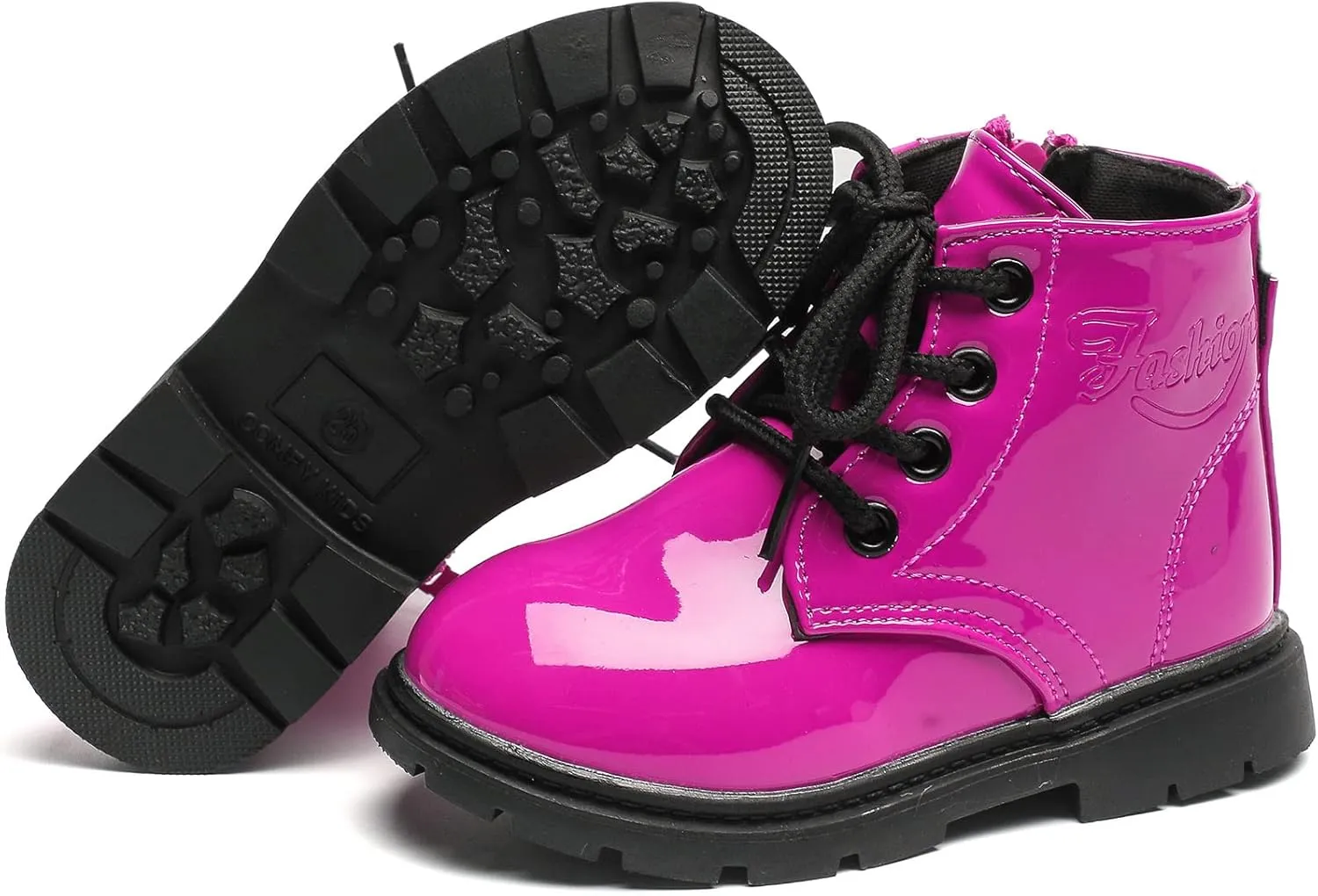 Komfyea Boy's Girl's Boots Bright Color Kids Ankle Boots
