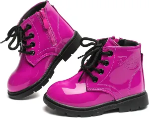 Komfyea Boy's Girl's Boots Bright Color Kids Ankle Boots