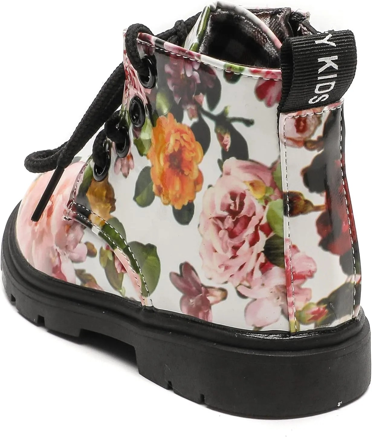 Komfyea Toddler Boots Boy's Girl's Cute Ankle Side Zipper Combat Boots
