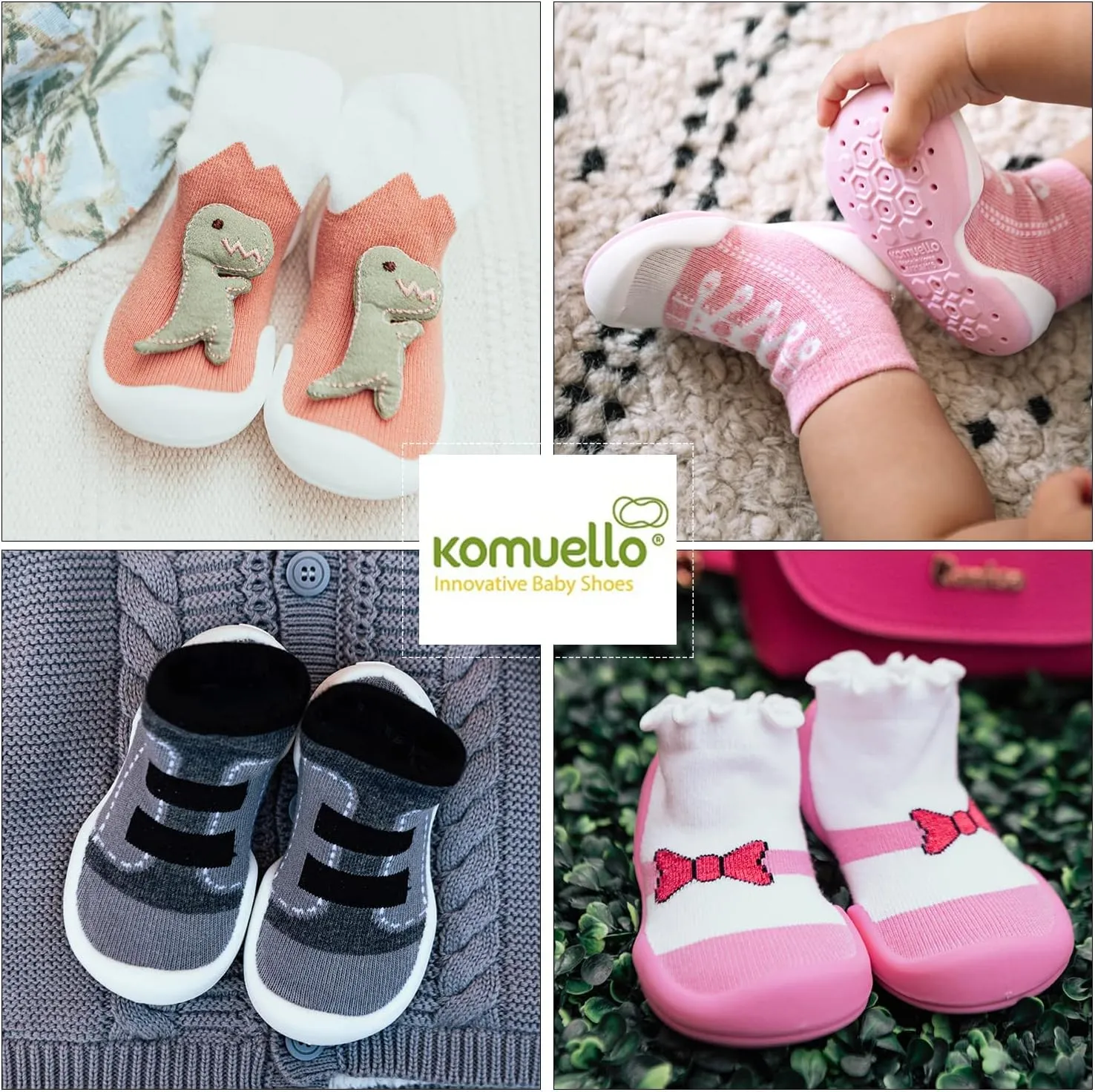 Komuello Toddler Boy Shoes, Premium Materials, Breathable, Washable, Non-Slip, Stay-On, Durable, Cotton Socks with Air Pocket Cushion for Indoor and Outdoor - BPA Free Toddler Shoes for Boys