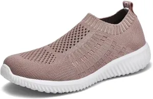 konhill Women's Slip On Walking Shoes Breathable Mesh Sneakers Work Casual Tennis Shoes