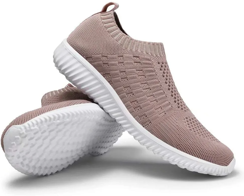 konhill Women's Slip On Walking Shoes Breathable Mesh Sneakers Work Casual Tennis Shoes