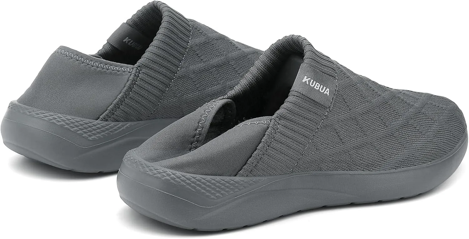 KUBUA Mens Womens Slippers Indoor Lightweight House Shoes Outdoor Breathable Slip on Loafers