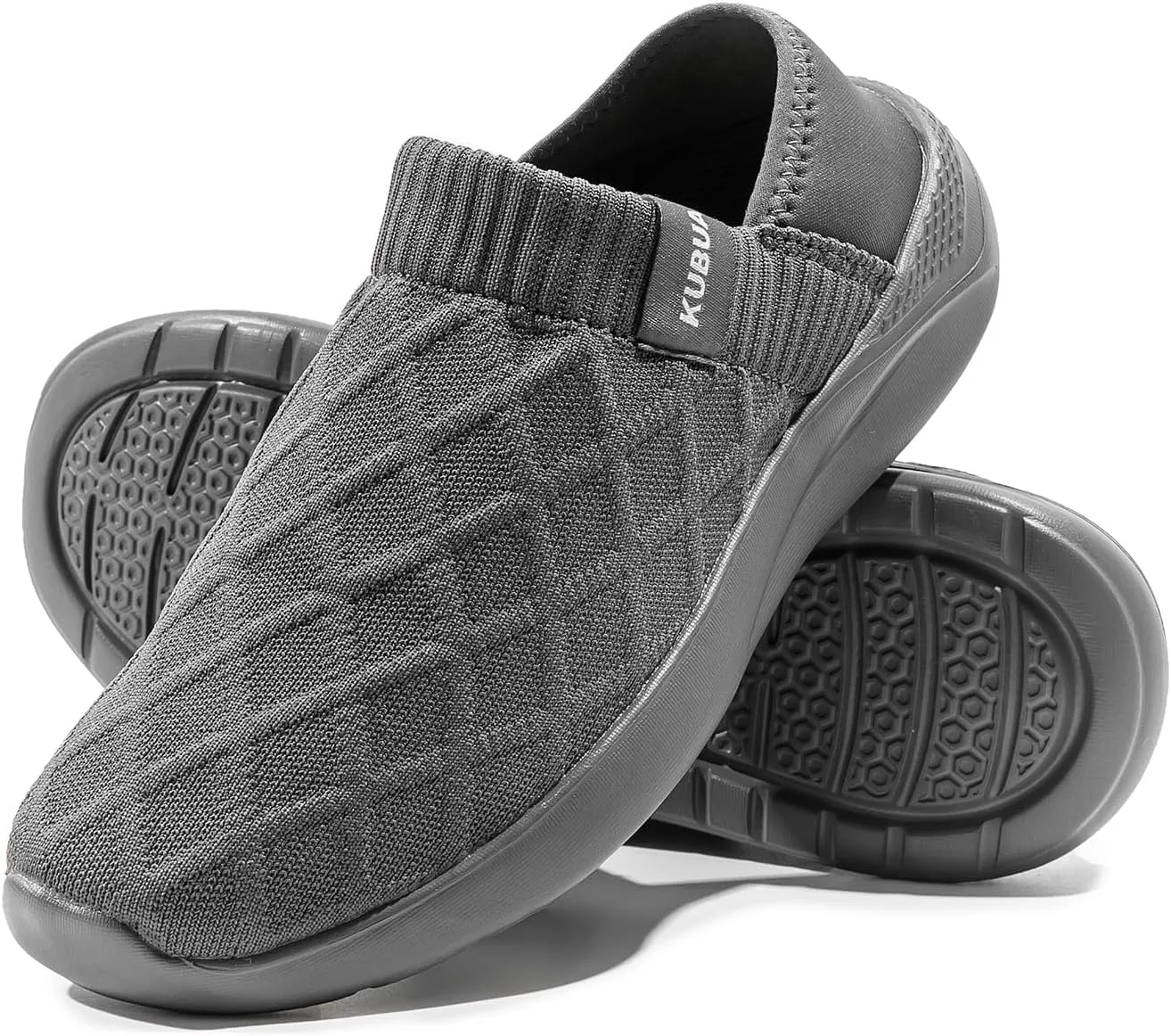 KUBUA Mens Womens Slippers Indoor Lightweight House Shoes Outdoor Breathable Slip on Loafers