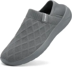 KUBUA Mens Womens Slippers Indoor Lightweight House Shoes Outdoor Breathable Slip on Loafers