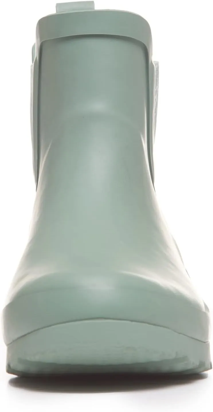 Laura Ashley Ladies Mid Cut Ankle Height Rubber Rain Boots, Lightweight Waterproof Booties for Women
