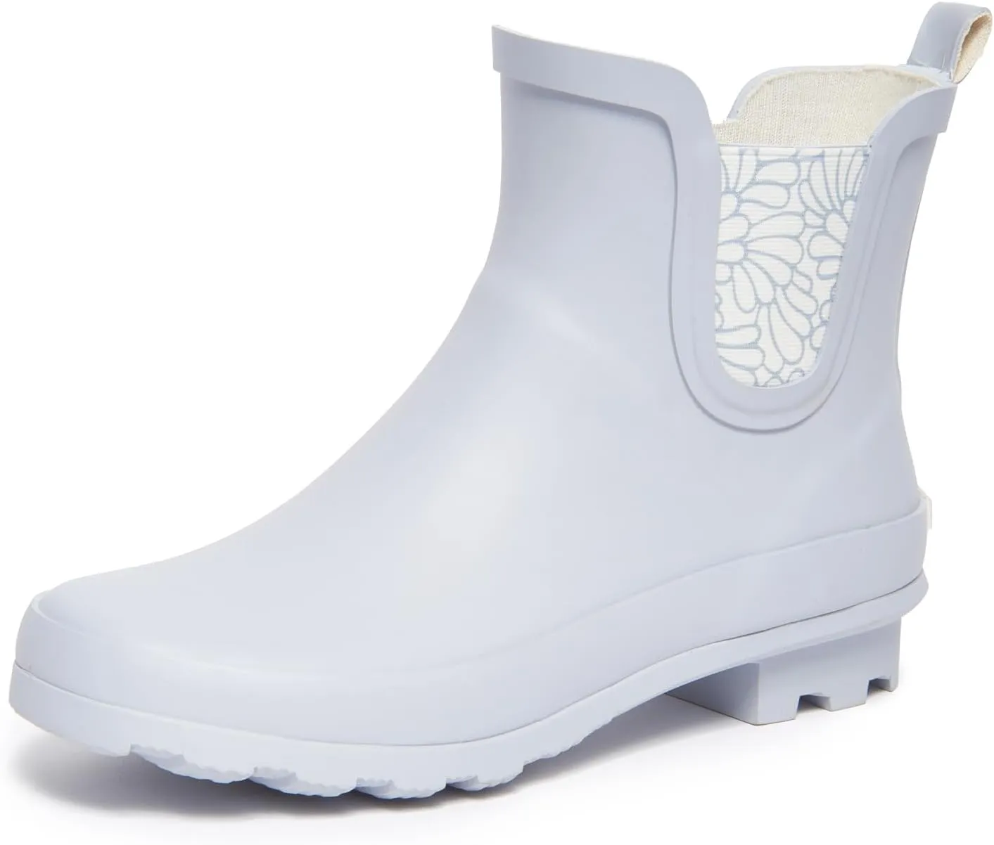 Laura Ashley Ladies Mid Cut Ankle Height Rubber Rain Boots, Lightweight Waterproof Booties for Women