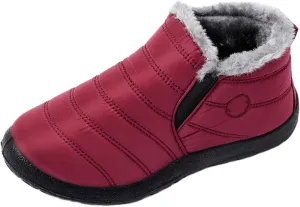 Lausiuoe Snow Boots For Women Waterproof Insulated Wide Width Warm Ankle Booties Slip On Outdoor Fur Lined Winter Shoes