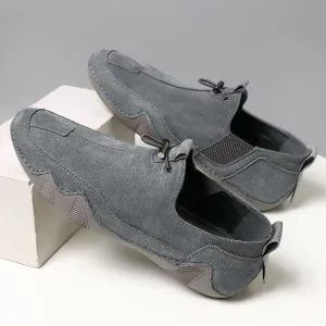 Leather Casual Men's Shoes Breathable Slip-on Leather Casual Men's Shoes Breathable Slip-on