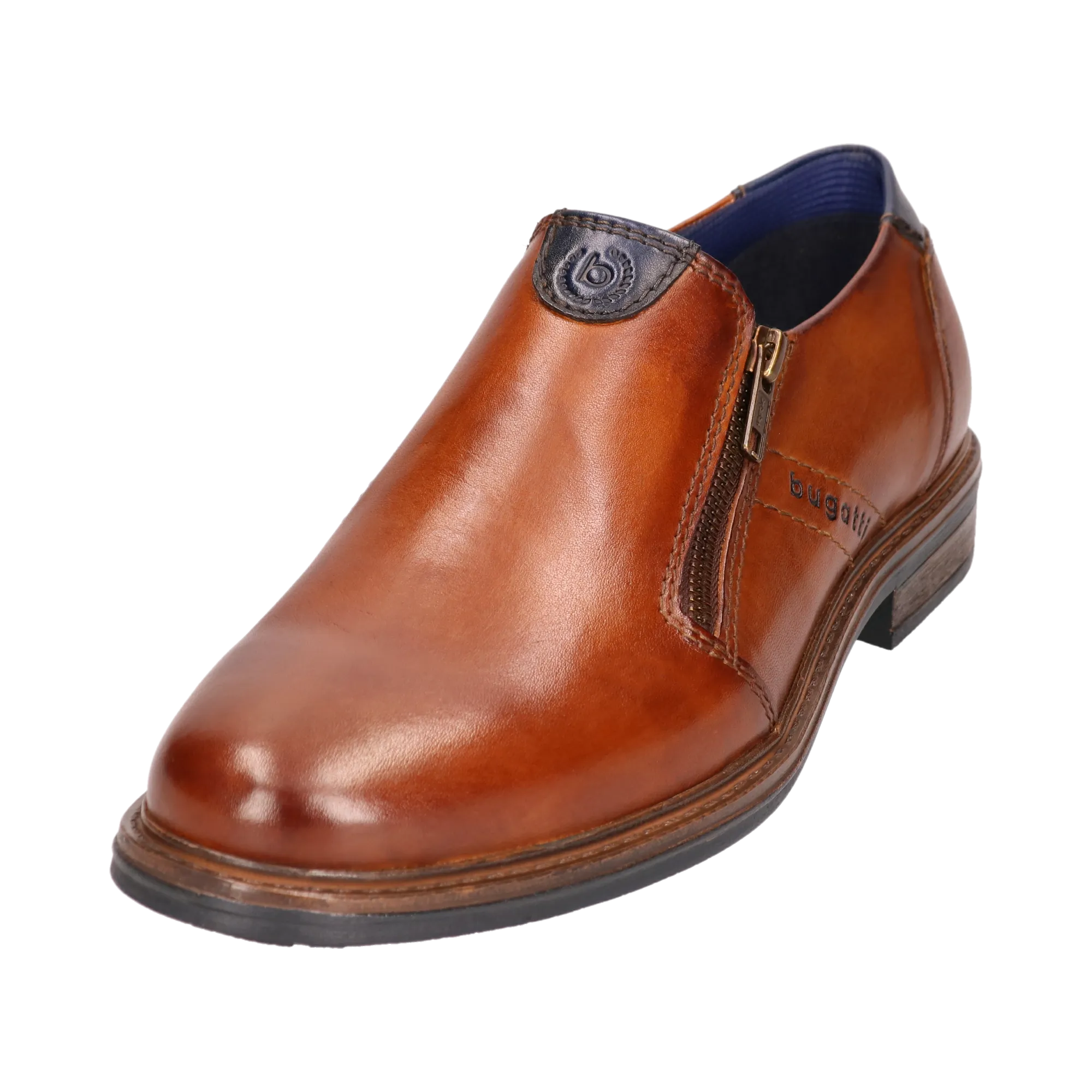 Leder Slip on cognac