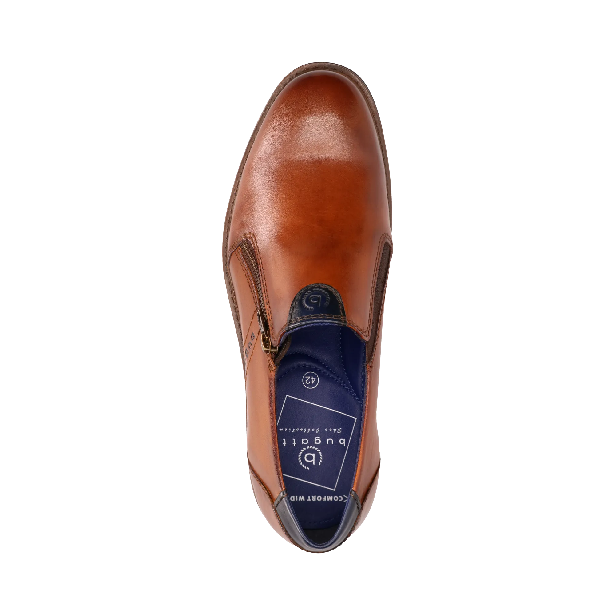 Leder Slip on cognac