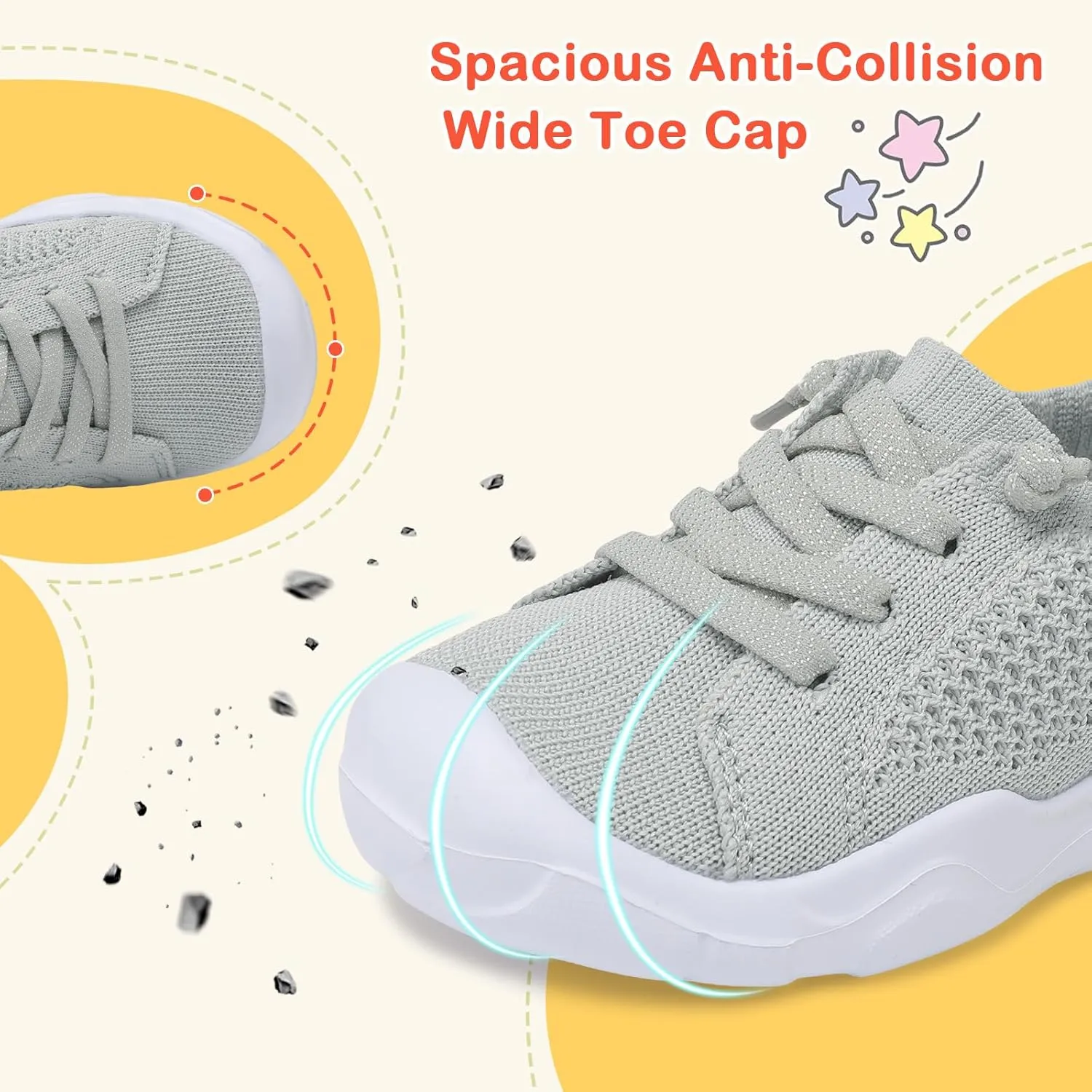LeIsfIt Toddler Shoes Boys Girls Barefoot Shoes Kids Breathable Sneakers Tennis Shoes Slip on Shoes