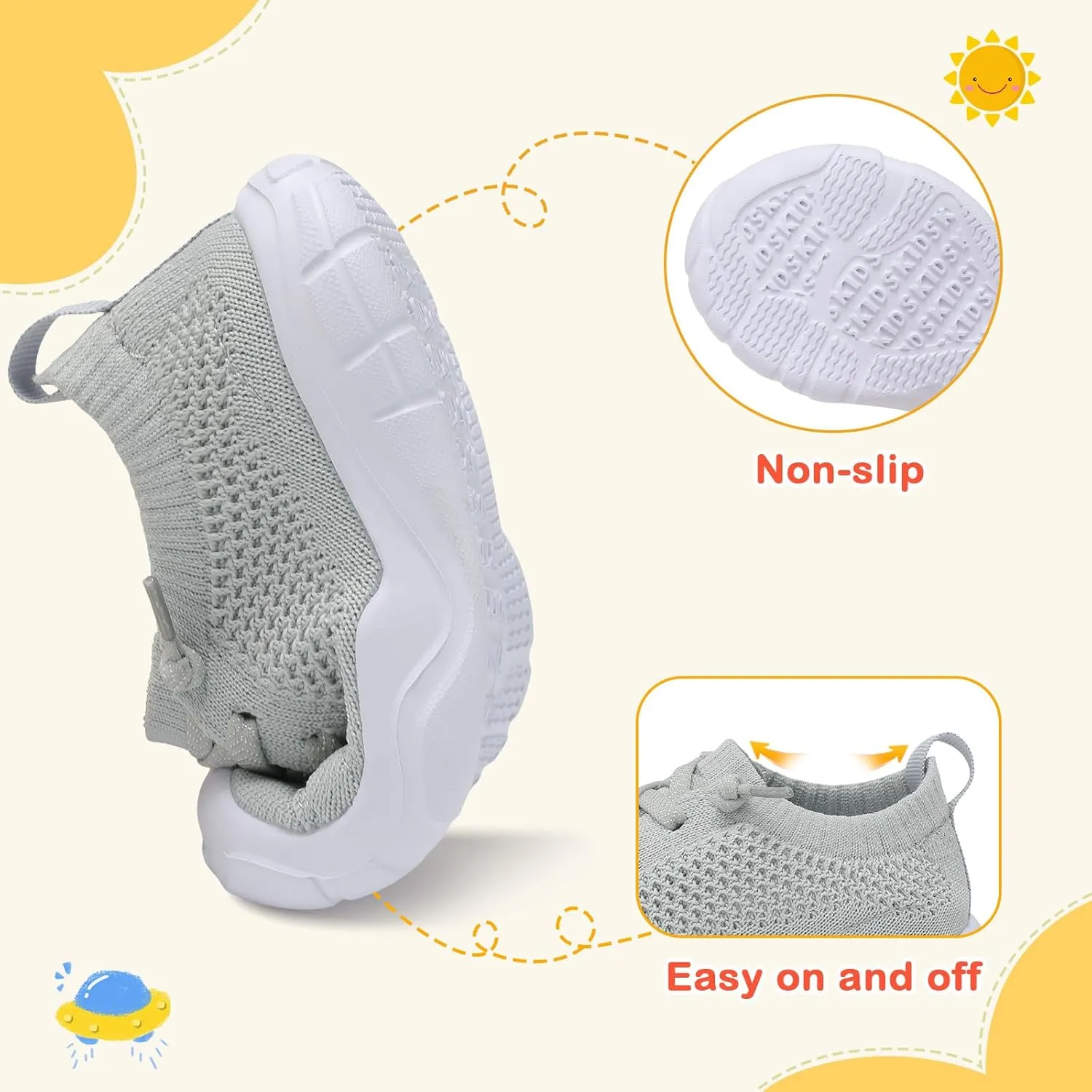 LeIsfIt Toddler Shoes Boys Girls Barefoot Shoes Kids Breathable Sneakers Tennis Shoes Slip on Shoes