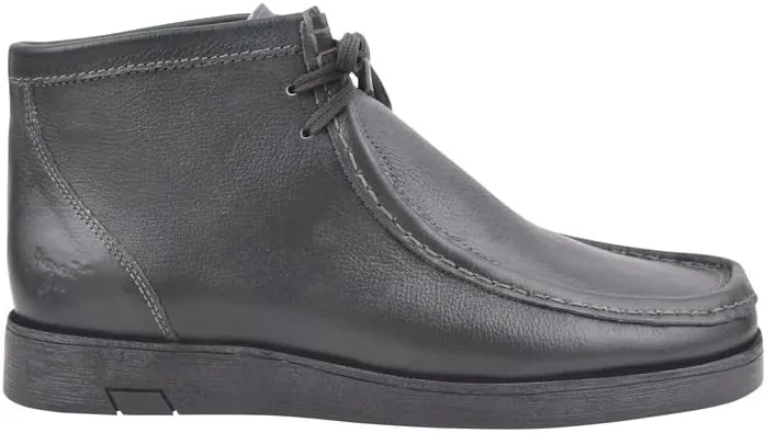 LIBERTYZENO HAMARA JOE Mens Genuine Leather Moccasin Toe Lace Up Casual Chukka Boot Shoes