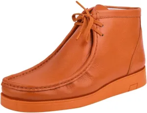 LIBERTYZENO HAMARA JOE Mens Genuine Leather Moccasin Toe Lace Up Casual Chukka Boot Shoes