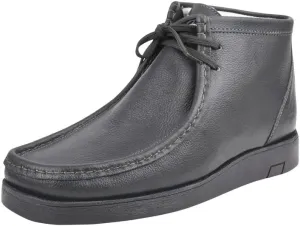 LIBERTYZENO HAMARA JOE Mens Genuine Leather Moccasin Toe Lace Up Casual Chukka Boot Shoes