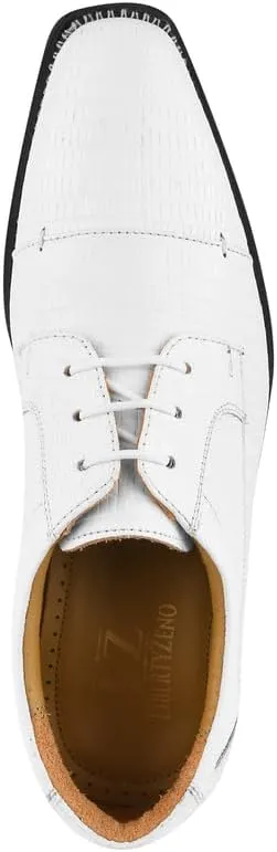 LIBERTYZENO Mens Lizard Print Genuine Leather Adults Lace Up Oxford Dress Shoes for Easter Gift