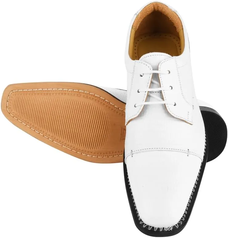 LIBERTYZENO Mens Lizard Print Genuine Leather Adults Lace Up Oxford Dress Shoes for Easter Gift