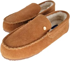 Life is Good Women's Slippers, 302795W - Suede Close Back Indoor/Outdoor Venetian Moccasin Slip-Ons Slipper with Faux Fur or Plaid Lining Cushioned Footbed & EVA Outsoles