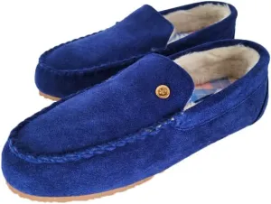 Life is Good Women's Slippers, 302795W - Suede Close Back Indoor/Outdoor Venetian Moccasin Slip-Ons Slipper with Faux Fur or Plaid Lining Cushioned Footbed & EVA Outsoles
