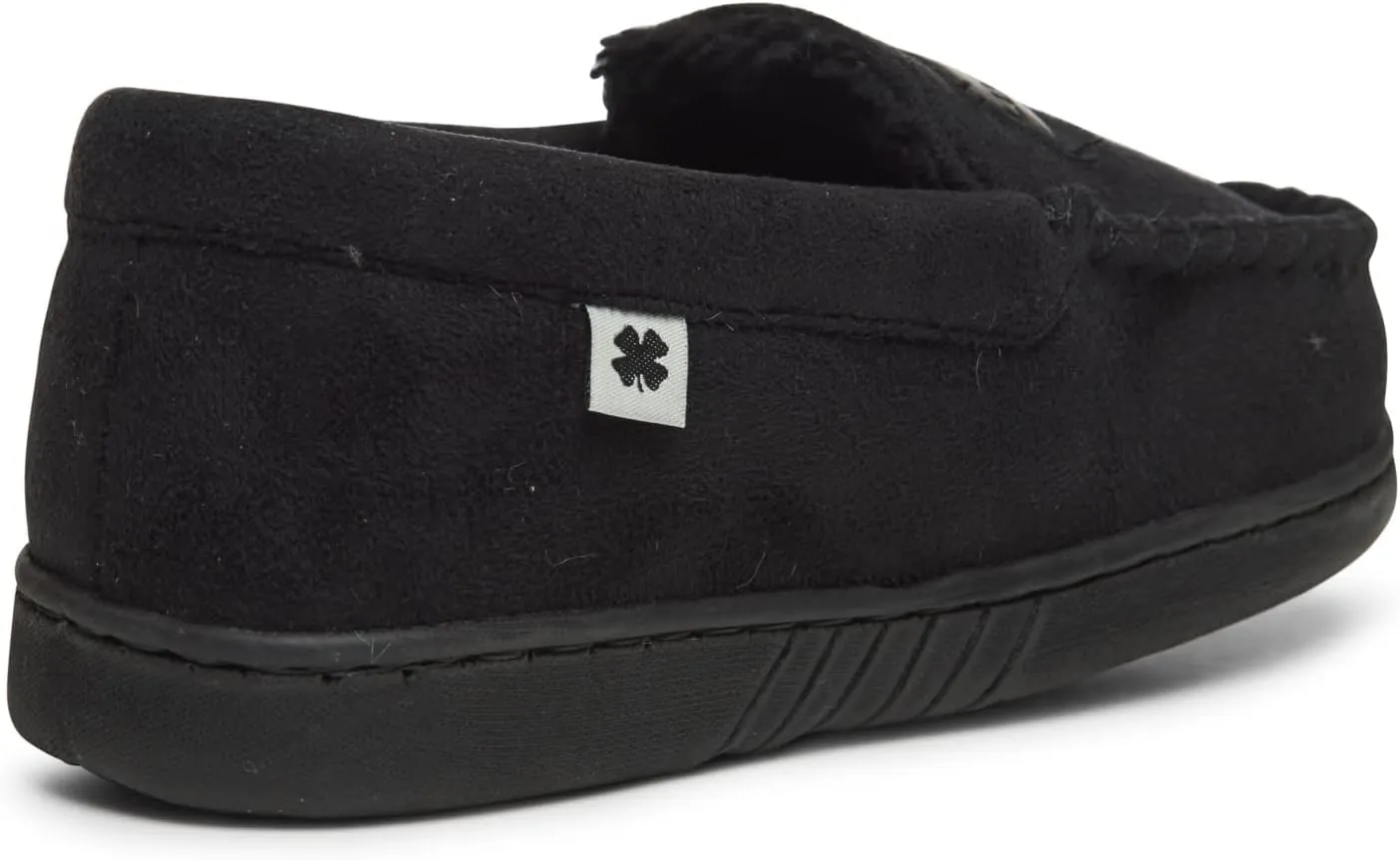 Lucky Brand Boys' Micro Suede Fuzzy Lined Moccasin Slippers