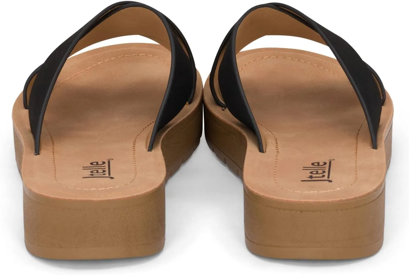 Lucy - Womens Slip On Slide Criss Cross Fashion Platform Open Toe Comfort Sandals