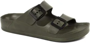 Luffymomo Adjustable Slip on Eva Double Buckle Slides Comfort Footbed Thong Sandals for Womens