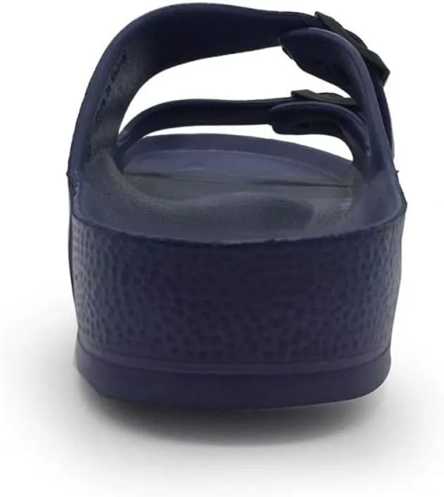 Luffymomo Adjustable Slip on Eva Double Buckle Slides Comfort Footbed Thong Sandals for Womens