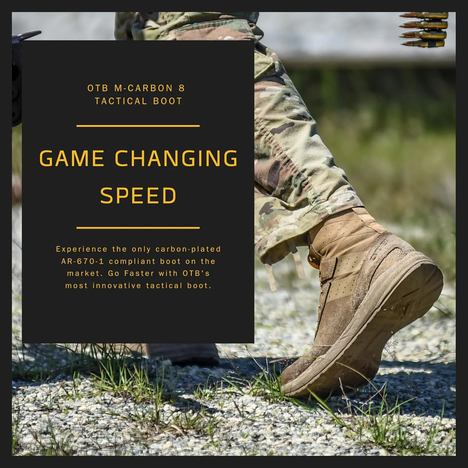 M-Carbon 8 Tactical Boots for Men and Women - Lightweight, Durable, Carbon-Plated Military & Combat Boots with Slip-Resistant Sole, Coyote