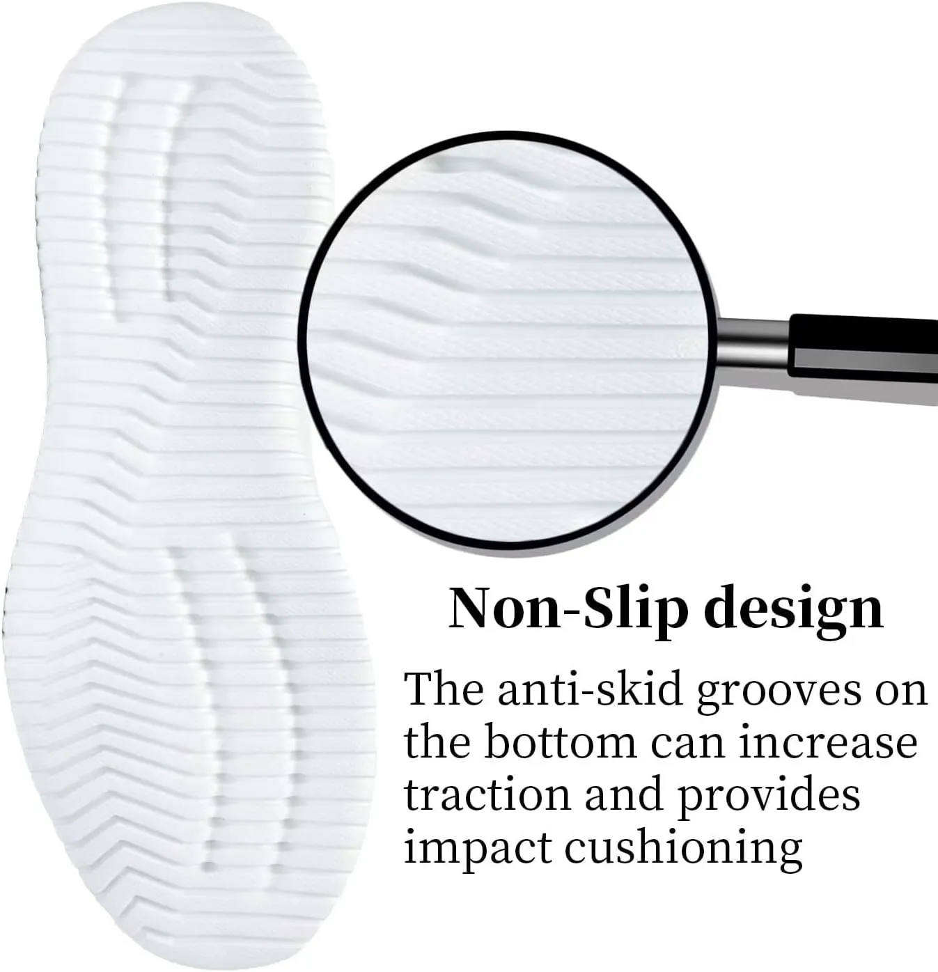 MAIITRIP Womens Comfort Elastic Sock Slip On Walking Lightweight Non-Slip Fall Shoes (Size:5.5-11)