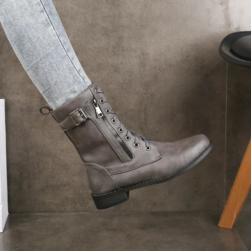 Mallory Lace-Up Combat Boots