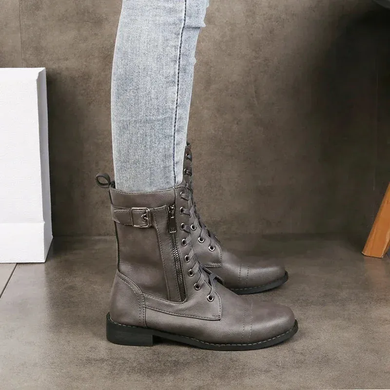 Mallory Lace-Up Combat Boots